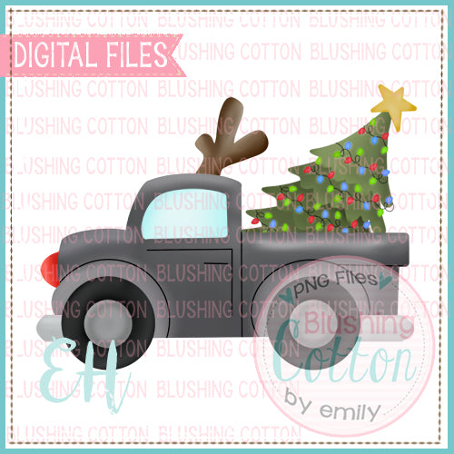 CHRISTMAS TRUCK BLUE GRAY  BCEH