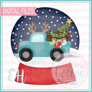 SNOW GLOBE WITH CHRISTMAS TRUCK  BCEH
