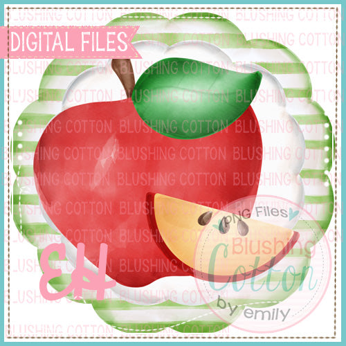 APPLE SLICE STRIPE SCALLOP DESIGN    BCEH