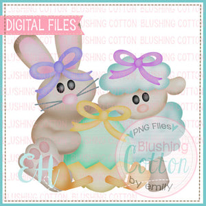 WATERCOLOR EASTER GIRL FRIENDS DESIGN  BCEH