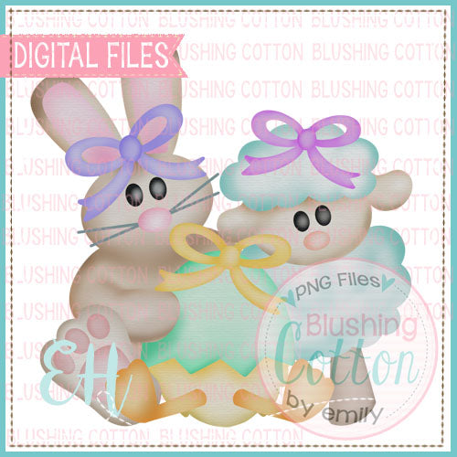 WATERCOLOR EASTER GIRL FRIENDS DESIGN  BCEH