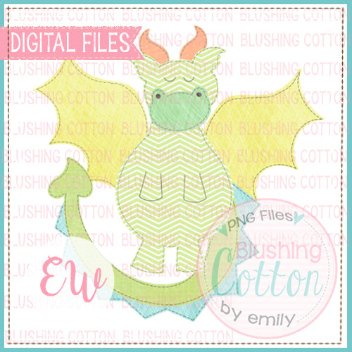 FAUX APPLIQUE DRAGON DESIGN  BCEW