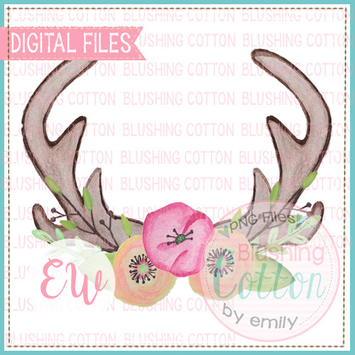 ANTLERS WITH FLOWERS BCEW