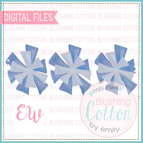 POMPOMS LIGHT BLUE TRIO DESIGN WATERCOLOR PNG BCEW