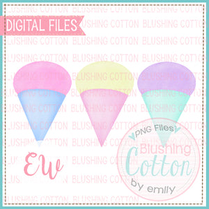 SNOW CONE TRIO WATERCOLOR DESIGN FOR PRINTING AND OTHER CRAFTS BCEW