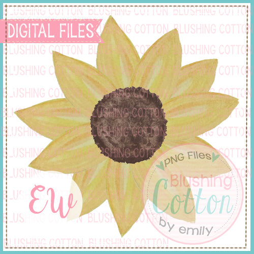 SUNFLOWER DESIGN WATERCOLOR PNG BCEW