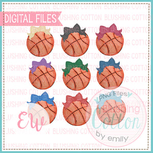 BASKETBALL WITH BOWS SET BCEW