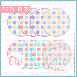 MULTICOLORED DOT CIRCLE BACKGROUNDS BCEW