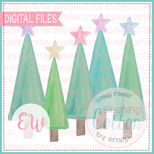 TREE FARM MULTICOLORED STARS BCEW