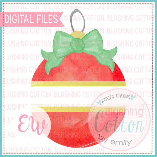 SPLIT ORNAMENT RED GREEN BCEW