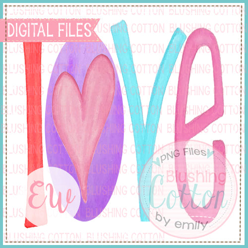 LOVE WATERCOLOR DESIGN BCEW