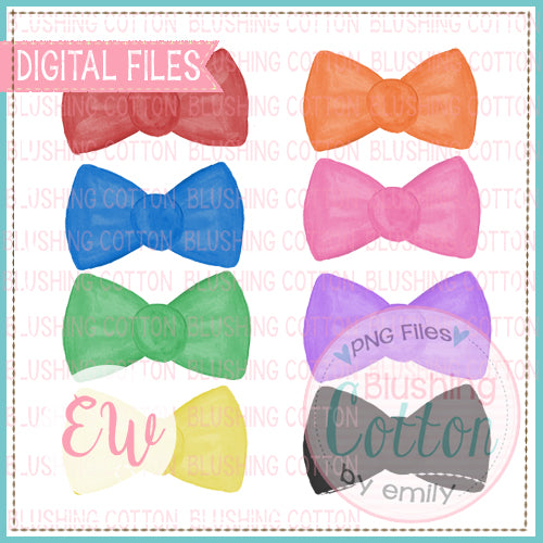 BOW TIE SET WATERCOLOR DESIGN BCEW