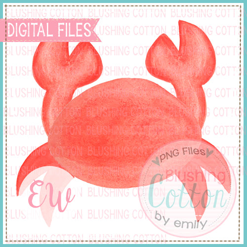 RED CRAB WATERCOLOR DESIGN BCEW