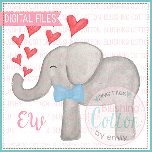 VALENTINES DAY ELEPHANT WATERCOLOR DESIGN BCEW