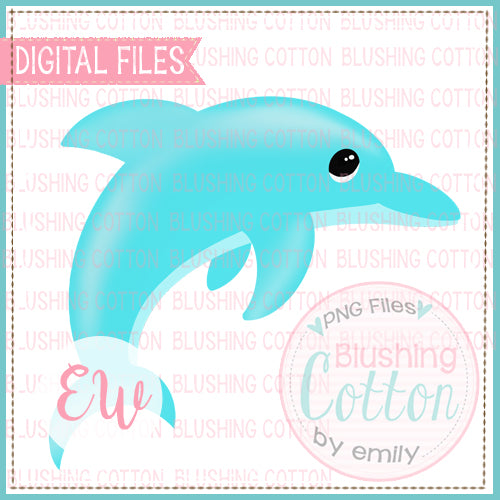 DOLPHIN WATERCOLOR DESIGN BCEW