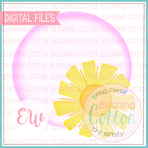 SUNSHINE PINK CIRCLE WATERCOLOR DESIGN BCEW