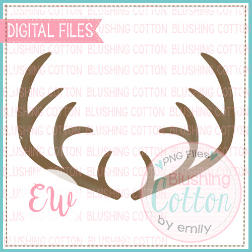 DEER ANTLERS WATERCOLOR DESIGN BCEW