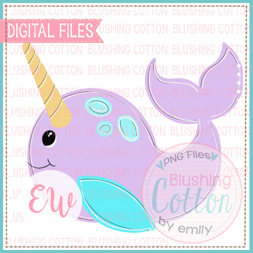 NARWHAL WATERCOLOR DESIGN BCEW