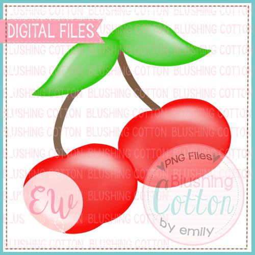 CHERRIES WATERCOLOR DESIGN  BCEW