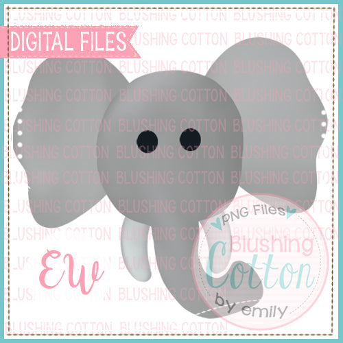 ELEPHANT FACE DESIGN WATERCOLOR PNG BCEW