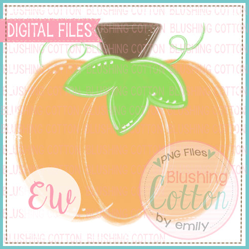 CHUBBY PUMPKIN WATERCOLOR PNG BCEW