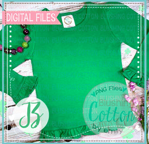 ARB GREEN LONG SLEEVER TOP WITH ST PATRICKS DAY ACCENT LAYOUT BCJZ