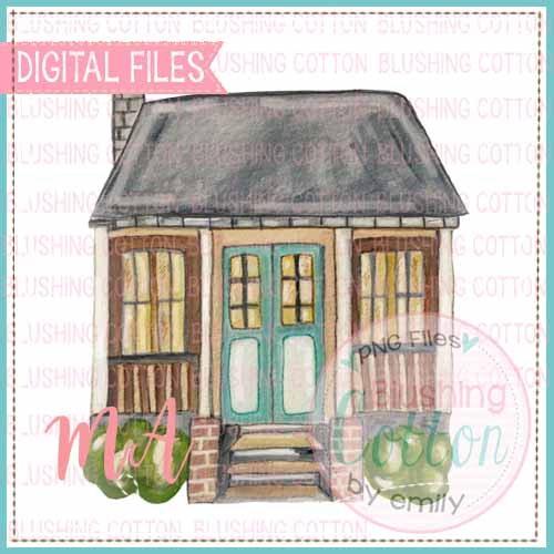 HOME SWEET HOME HOUSE WATERCOLOR DESIGN BCMA