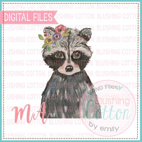 RACCOON WITH FLOWER CROWN BCMA