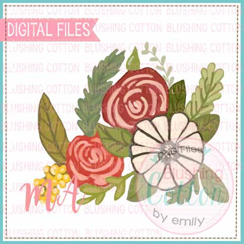 FLOWER ASSORTMENT 1 WATERCOLOR DESIGN BCMA