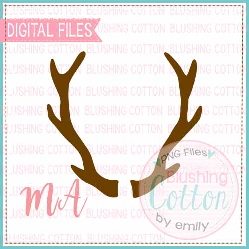 DEER ANTLERS WATERCOLOR DESIGN BCMA