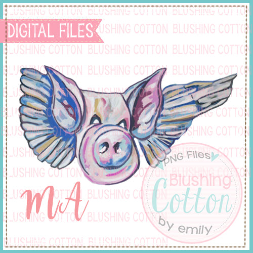 FLYING PIG WATERCOLOR DESIGN BCMA