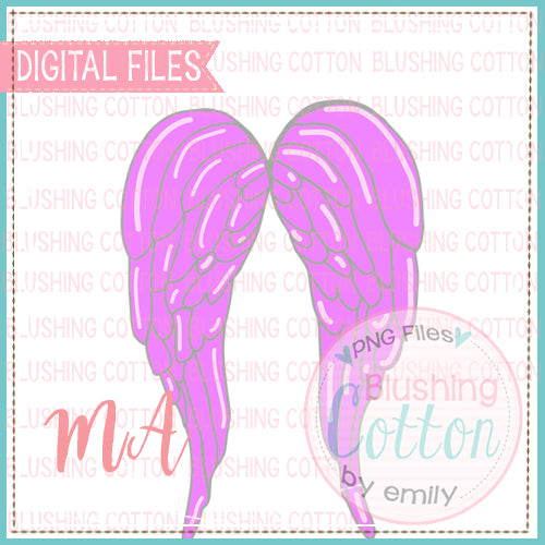 ANGEL WINGS PINK WATERCOLOR DESIGN BCMA