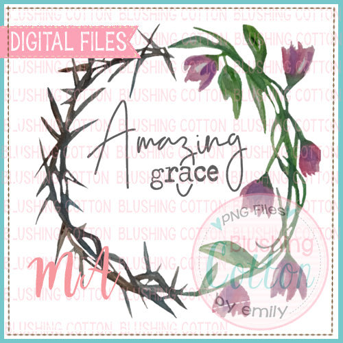 AMAZING GRACE CROWN OF THORNS WATERCOLOR DESIGN BCMA