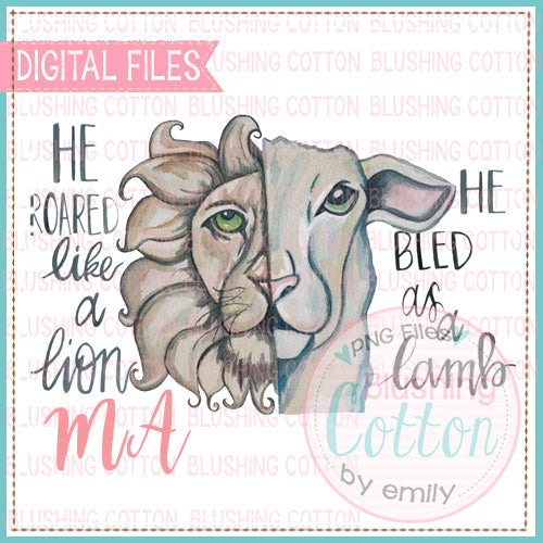 HE ROARED AS A LION WATERCOLOR DESIGN BCMA