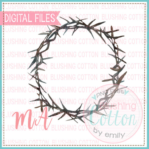 CROWN OF THORNS WATERCOLOR DESIGN BCMA