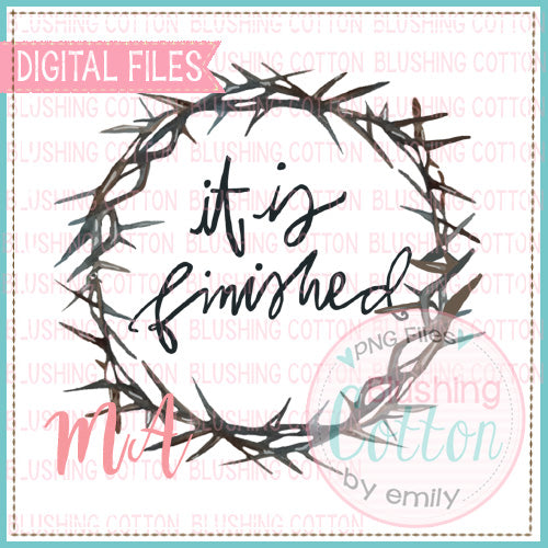 IT IS FINISHED WATERCOLOR DESIGN FOR PRINTABLE AND OTHER CRAFTS BCMA