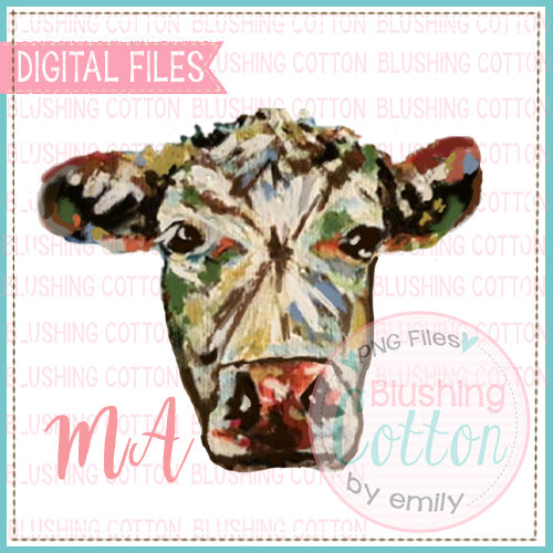 COLORFUL COW WATERCOLOR DESIGN BCMA