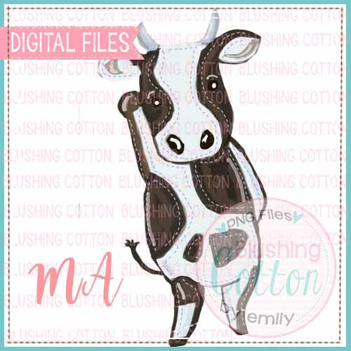 STITCHED COW WATERCOLOR DESIGN BCMA