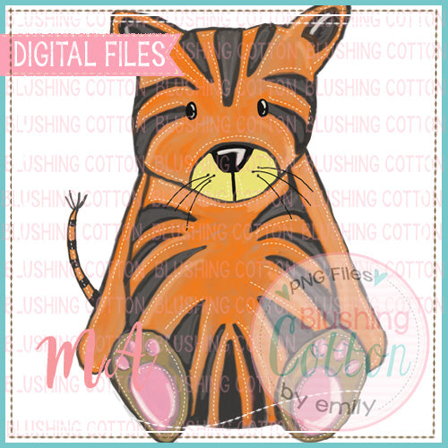 STITCHED TIGER WATERCOLOR DESIGN BCMA