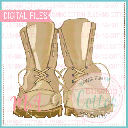 ARMY BOOTS WATERCOLOR DESIGN BCMA
