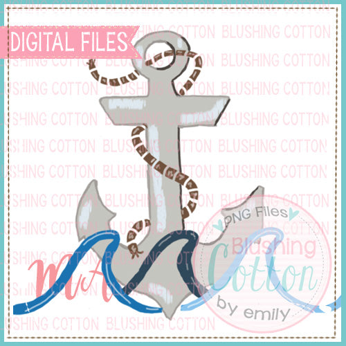 ANCHOR WITH WAVES WATERCOLOR DESIGN BCMA