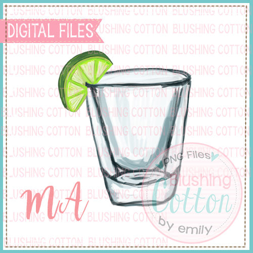 SINGLE SHOT GLASSES WITH LIME WATERCOLOR DESIGN BCMA