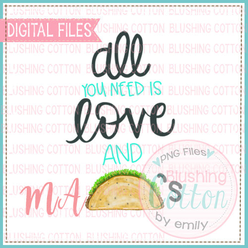 LOVE AND TACOS WATERCOLOR DESIGN BCMA