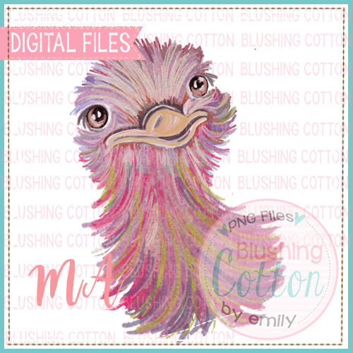 OSTRICH WATERCOLOR DESIGN BCMA