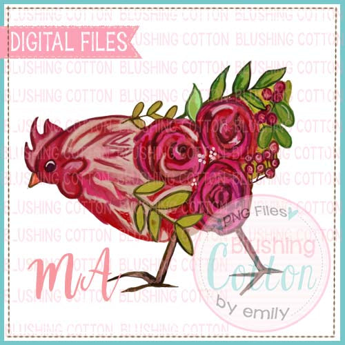 ROSE CHICKEN WATERCOLOR DESIGN  BCMA