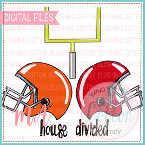 HOUSE DIVIDED PLAN RED AND ORANGE HELMETS WATERCOLOR DESIGN BCMA