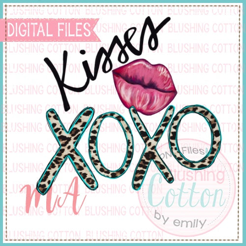 XOXO WITH KISSES AND LIPS   BCMA