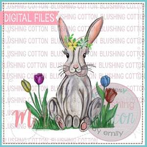 BUNNY FLOWER CROWN WITH TULIPS   BCMA