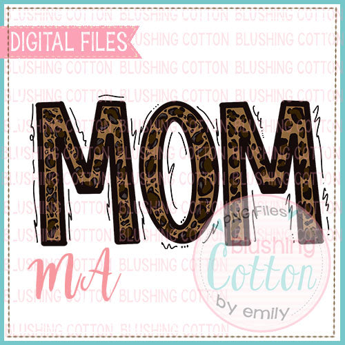 MOM LEOPARD PRINT WORD ART DESIGN  BCMA