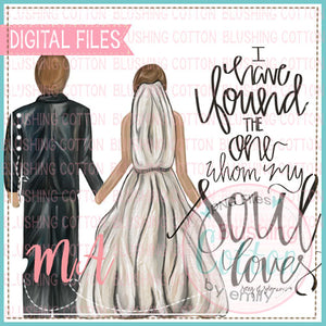 TRADITIONAL COUPLE WITH I HAVE FOUND THE ONE WEDDING DESIGN   BCMA